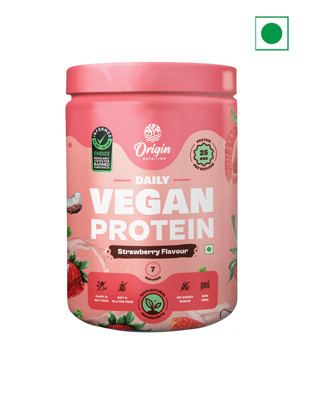 

Origin Nutrition Daily Vegan Protein - 290g, Pink