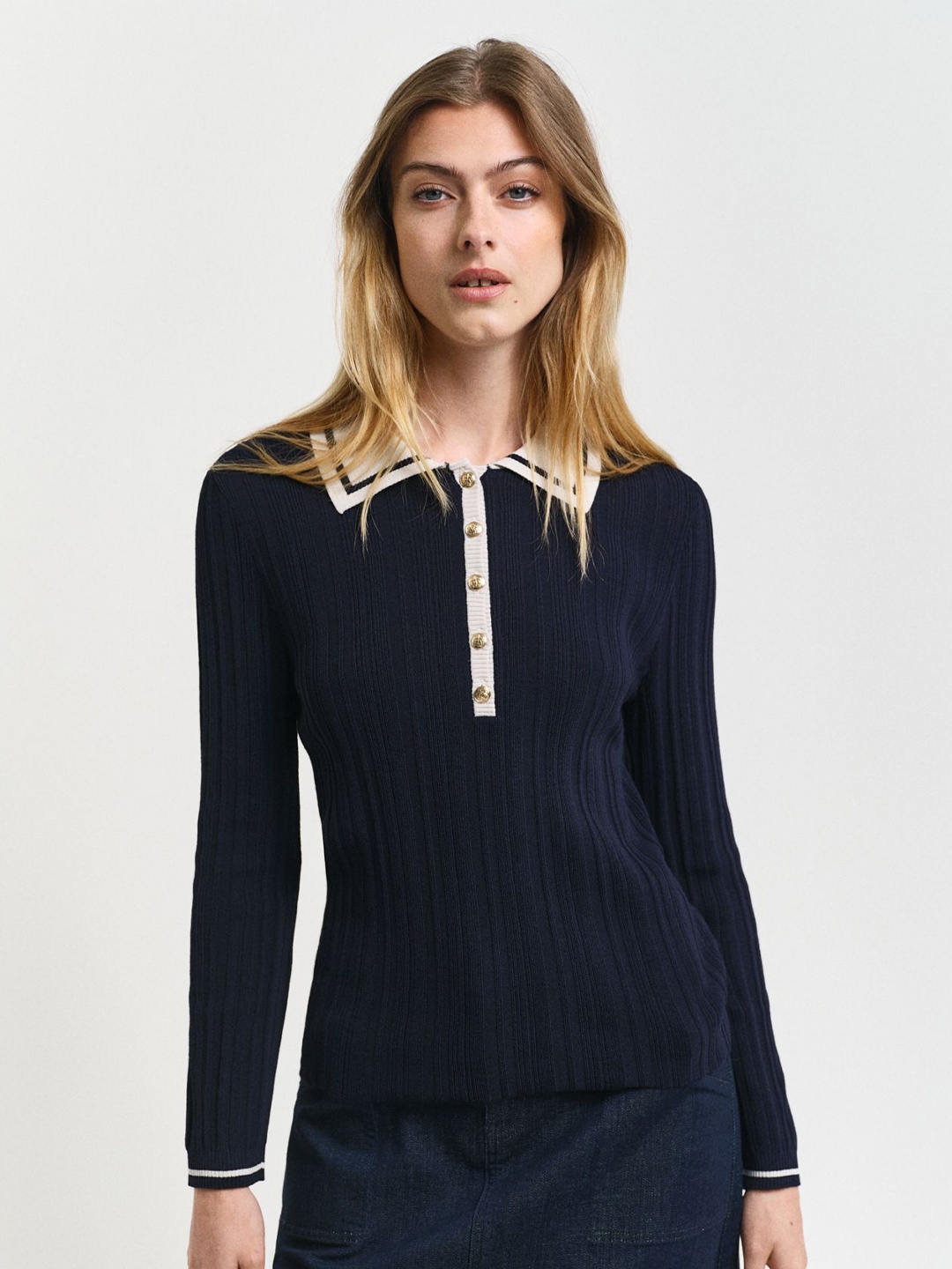 

GANT Women Striped Pullover, Blue