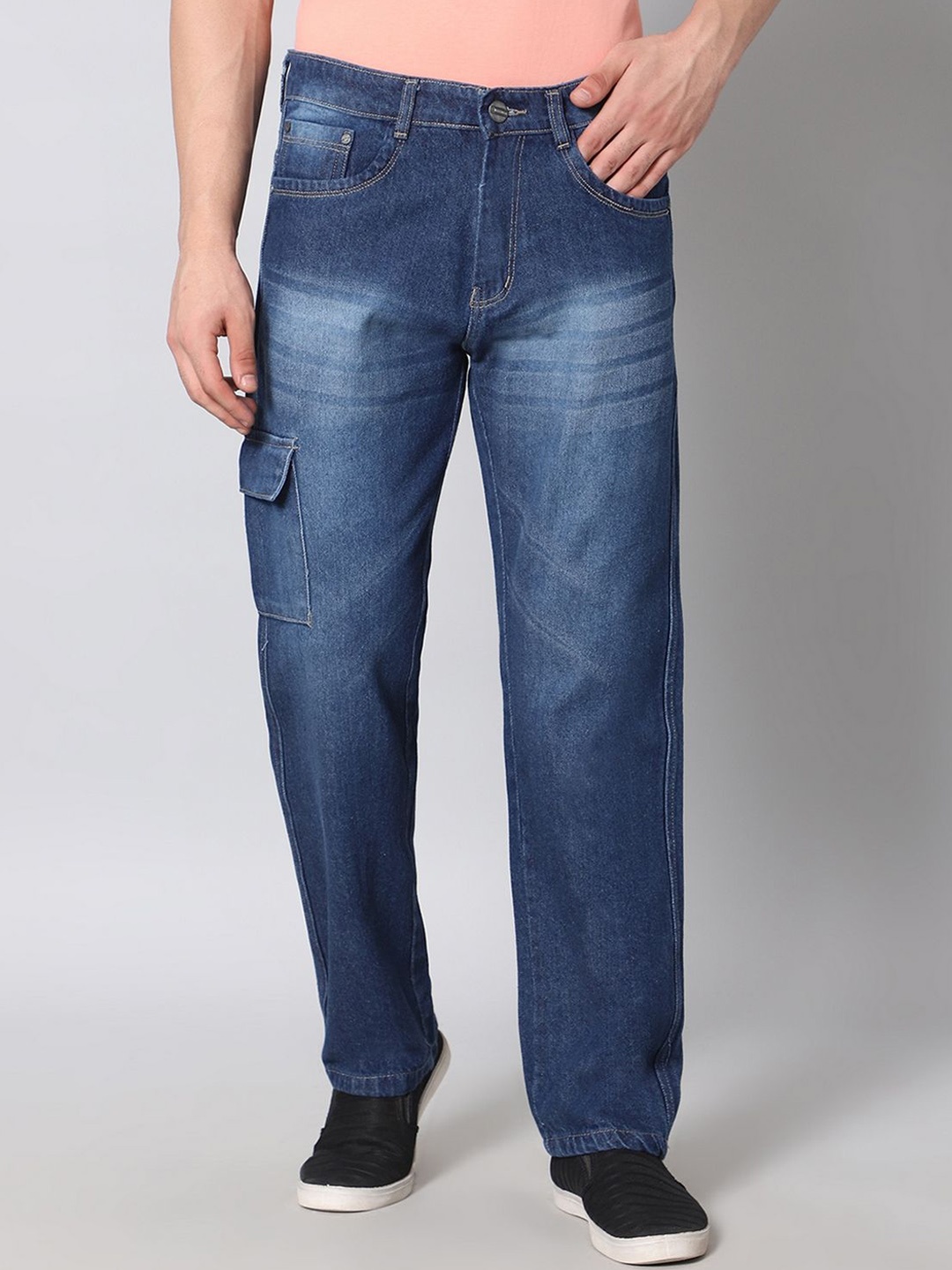 

Hence Men Loose Fit Joggers Trousers, Blue
