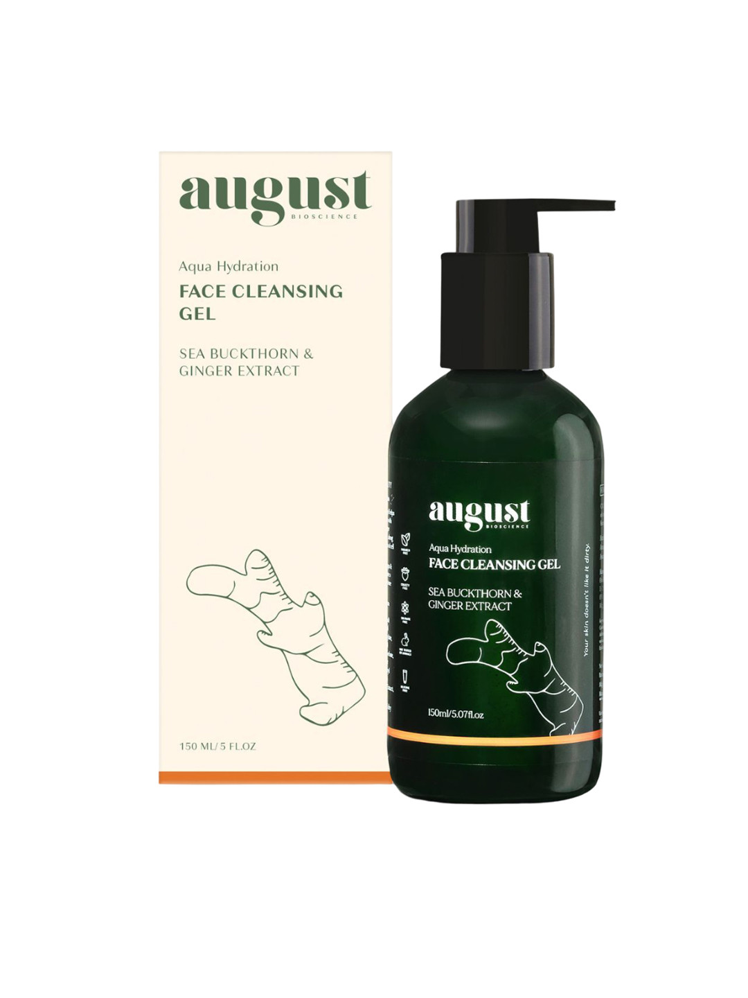 

August Bioscience Aqua Hydration Face Cleansing Gel - 150ml, Transparent