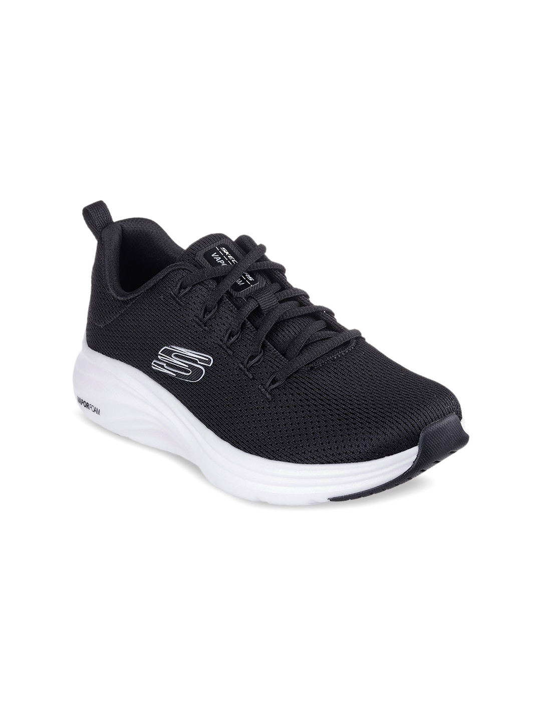 

Skechers Vapor Foam-Cheerful Times Women Mid-Top Lace-Up Casual Shoes, Black