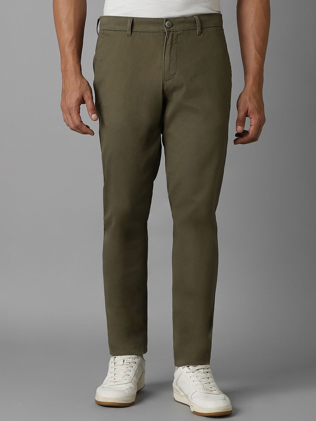 

Louis Philippe Sport Men Smart Trousers, Olive