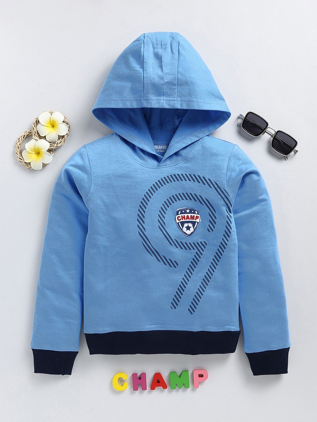 

MIMINO Boys Graphic Printed Sweatshirt, Blue