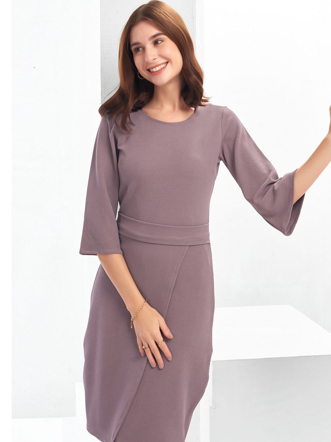 

Selvia Sheath Midi Dress, Mauve