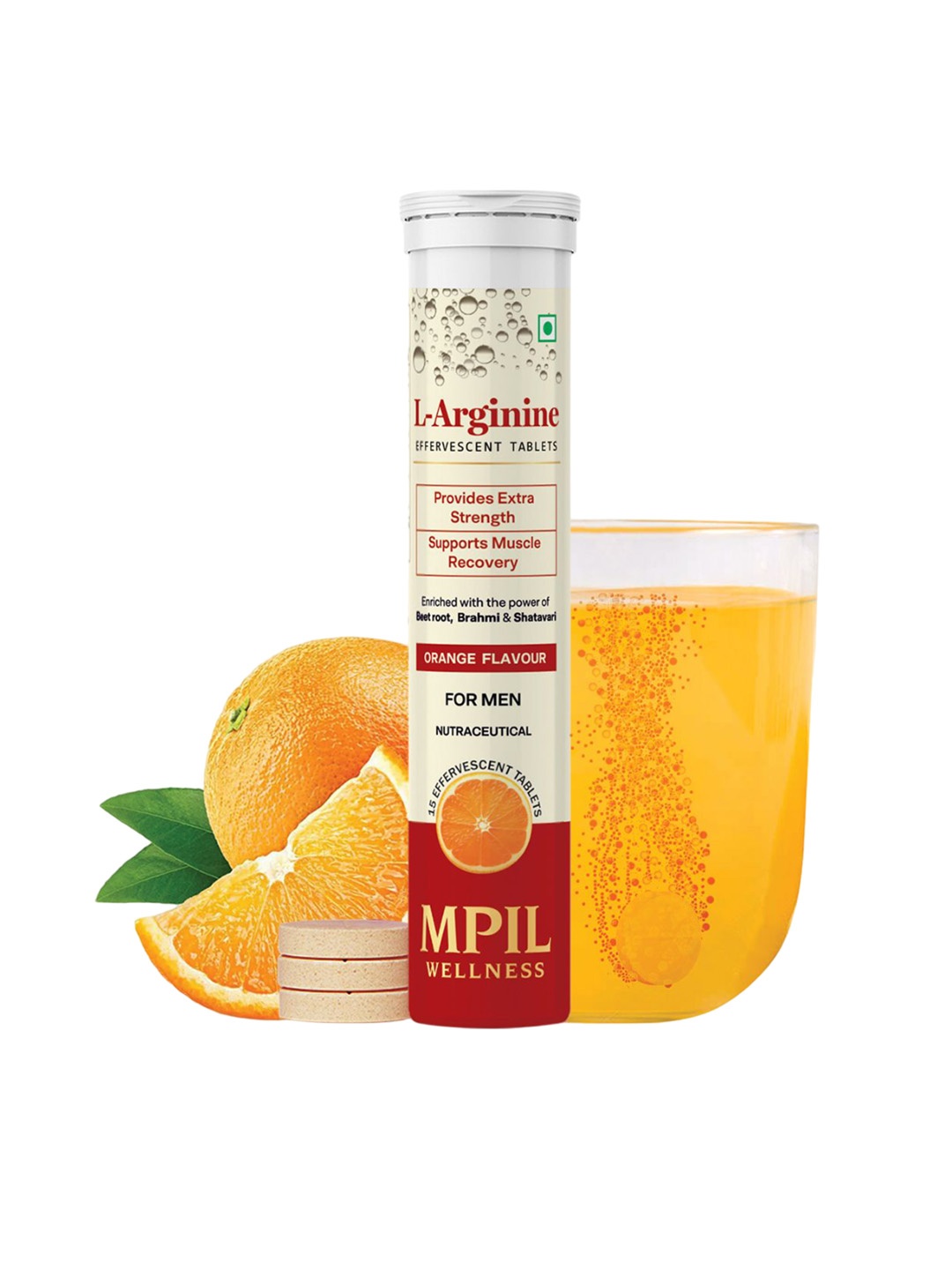 

MPIL WELLNESS Set Of 2 L-Arginine Tablets - 15 Tablets Each, Red