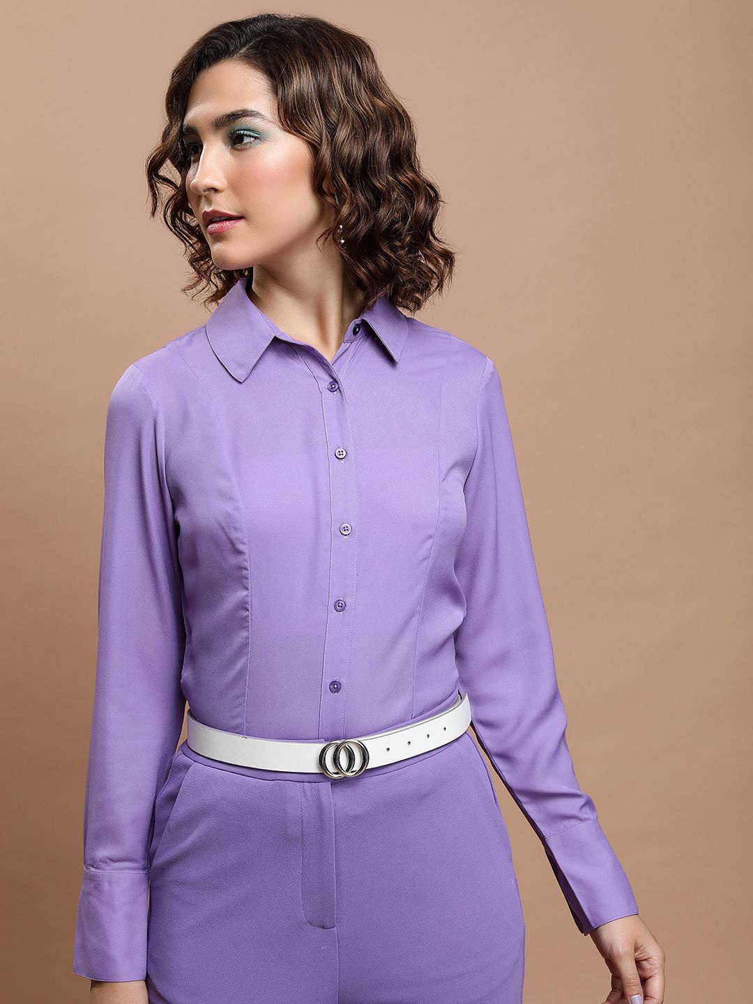 

Tokyo Talkies Women Opaque Casual Shirt, Purple