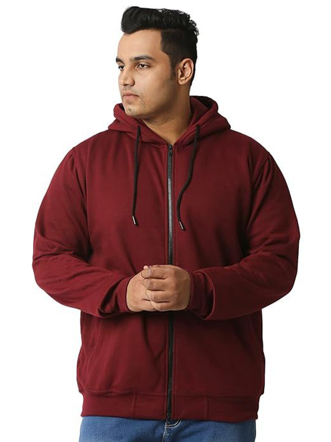 

Wear Your Opinion Men Hooded Sweatshirt, Maroon