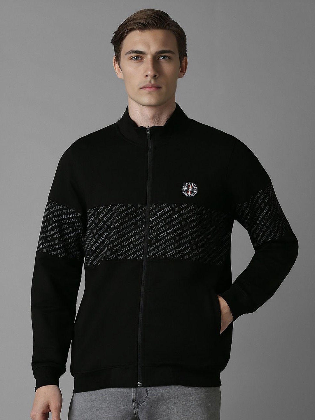 

Louis Philippe Sport Men Sweatshirt, Black