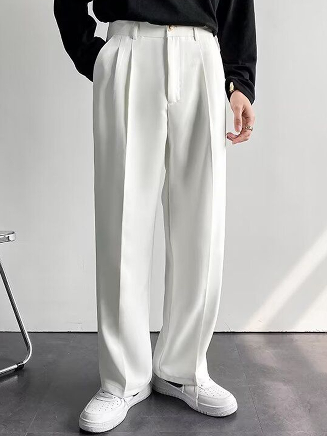 

StyleCast Men Pleated Trousers, Off white