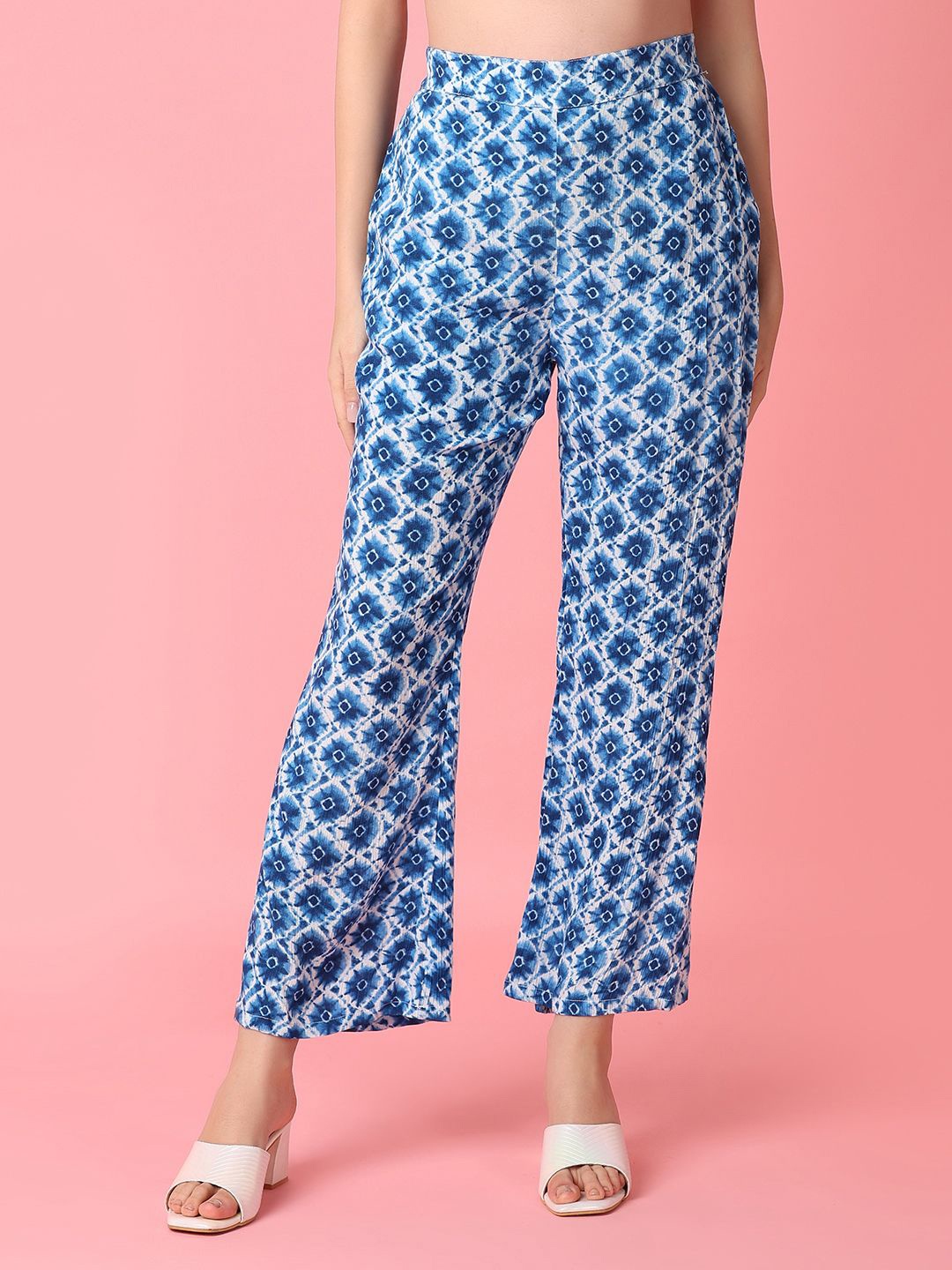 

UNLIMITED Printed Top & Trousers Co-Ords, Navy blue