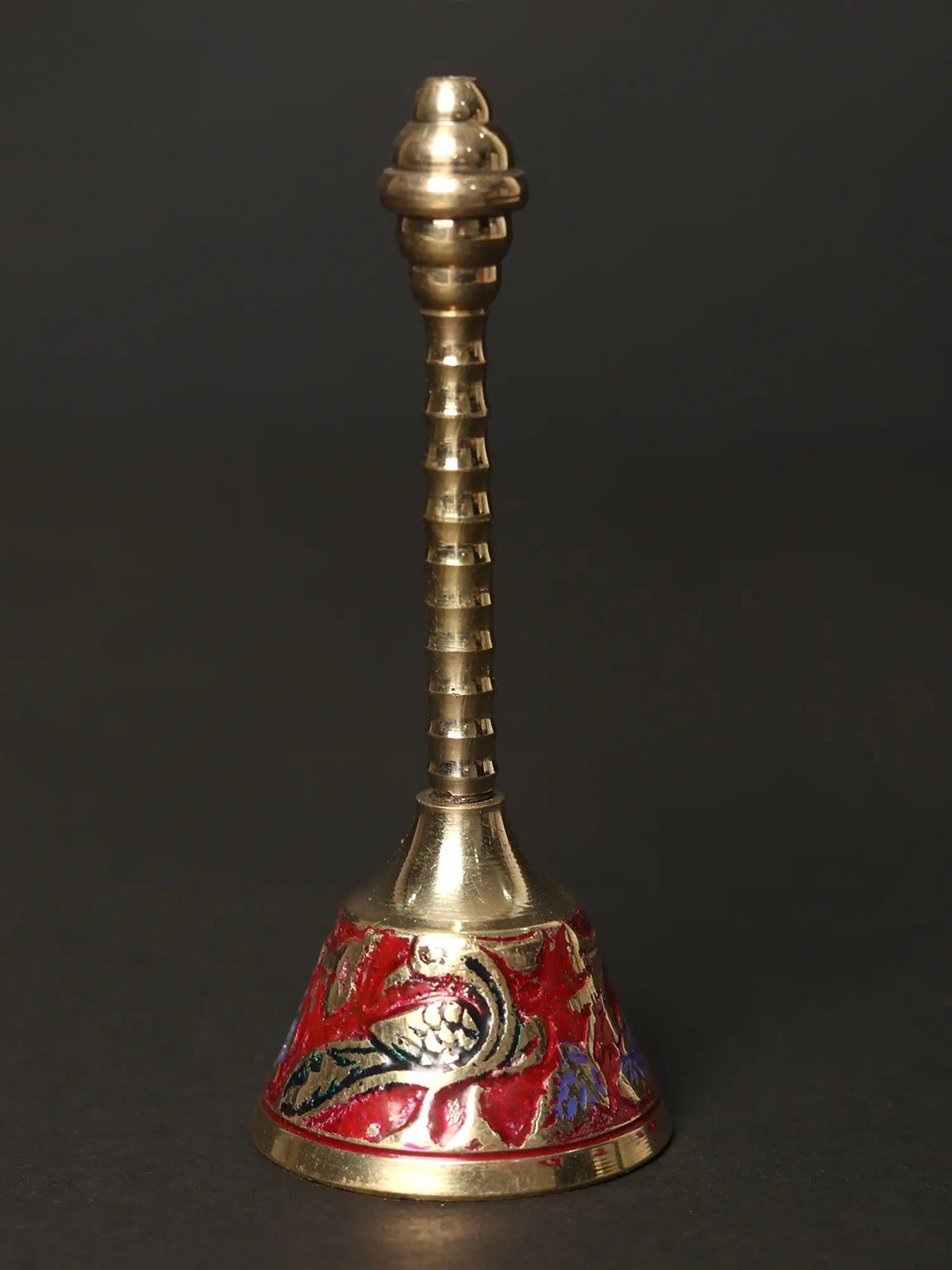 

Exotic India Textured Brass Pooja Bells, Gold