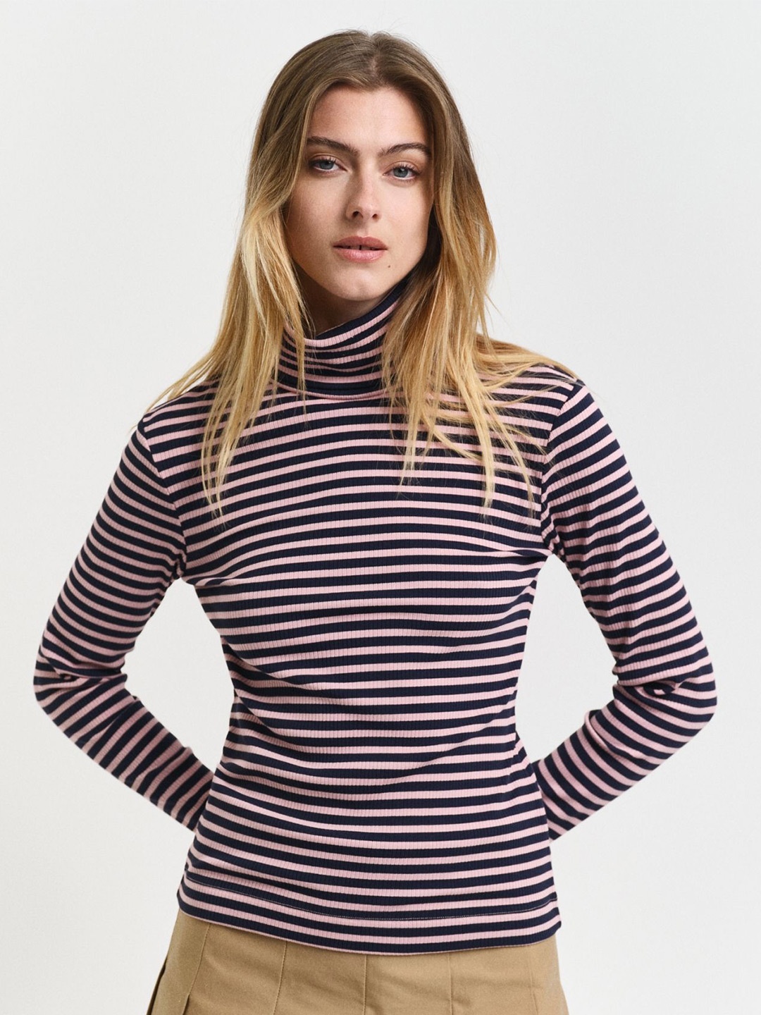 

GANT Striped Cotton Top, Blue