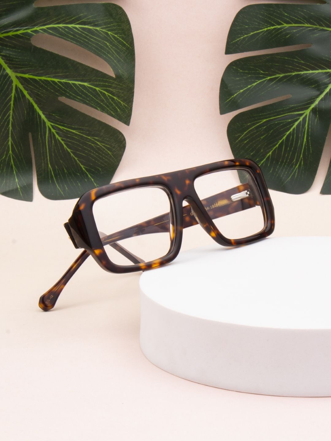 

Ted Smith Unisex Abstract 100% Acetate Full Rim Square Frames, Brown