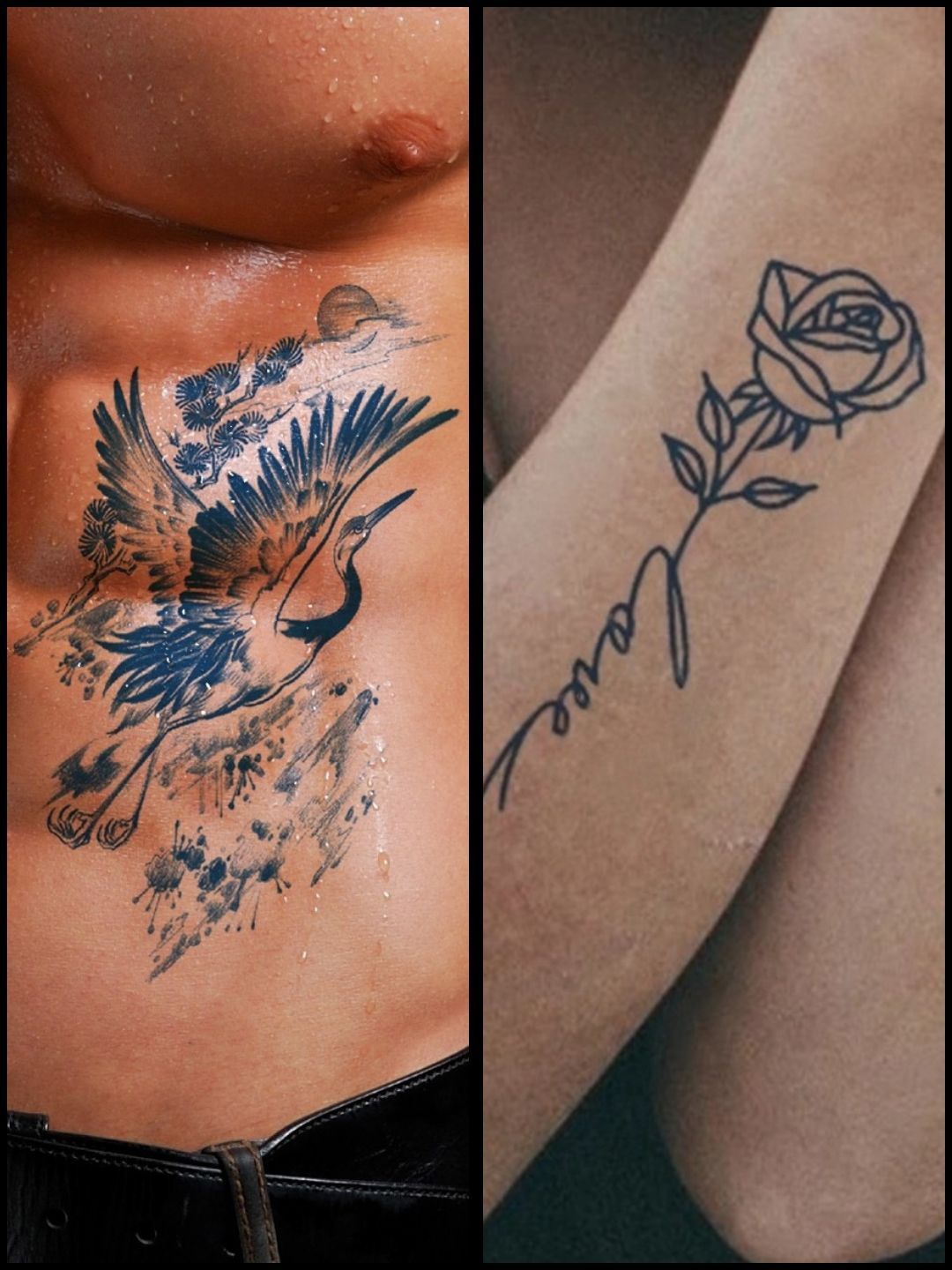 

LICK Matte Finish Realistic Semi Temporary Body Tattoo Combo, Blue