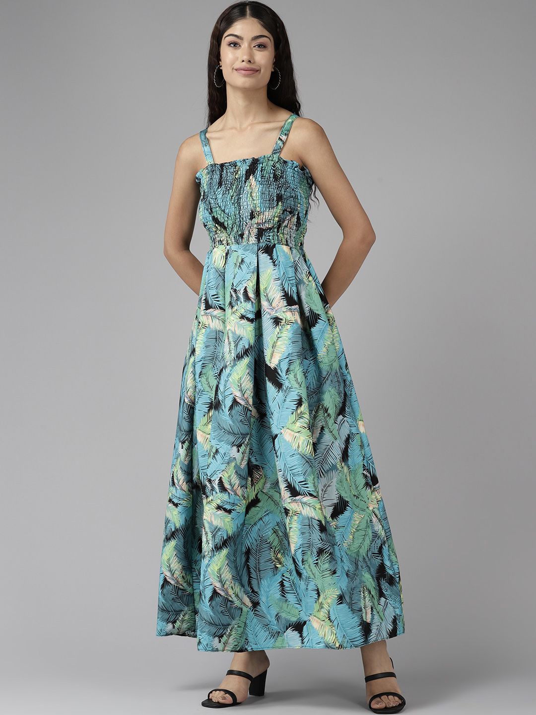 

BAESD Print Georgette Blouson Dress, Multi