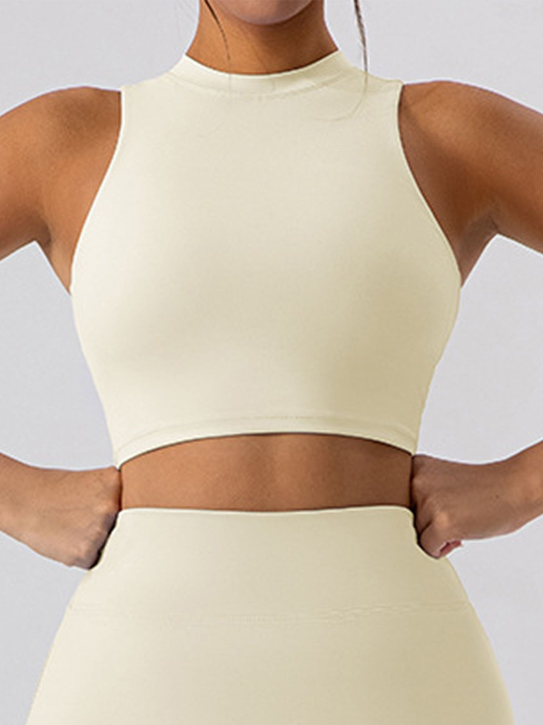 

LULU & SKY Crop Top, Beige