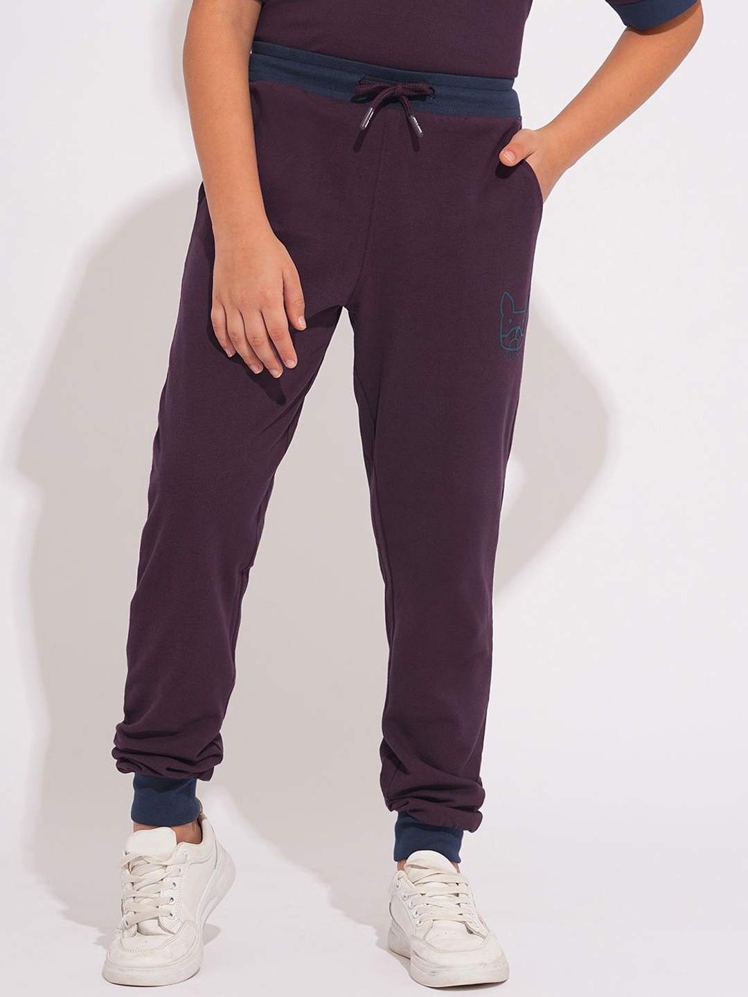 

Jack & Jones Junior Boys Pure Cotton Relaxed-Fit Joggers, Purple
