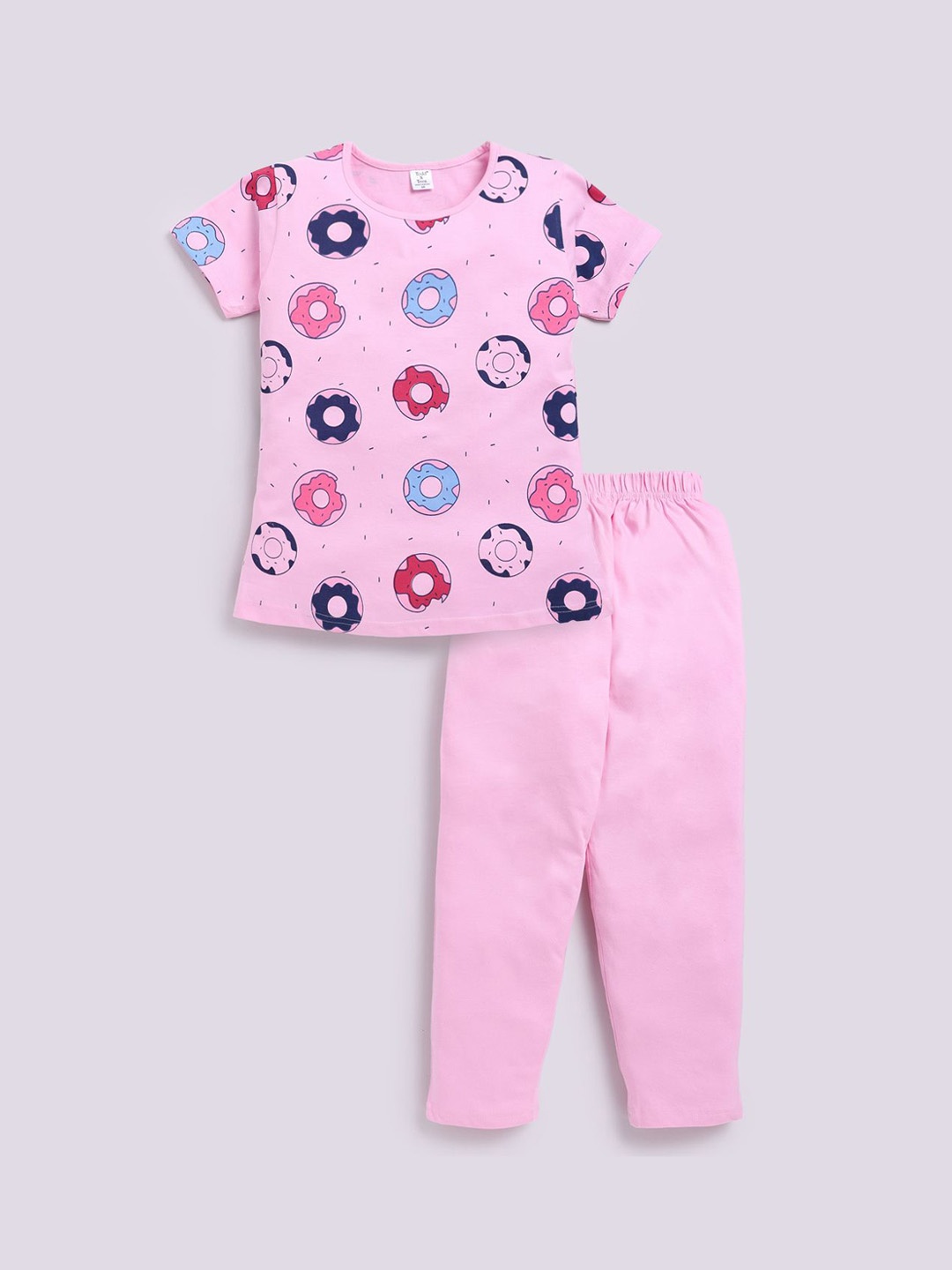 

Todd N Teen Girls Printed Night Suit, Pink