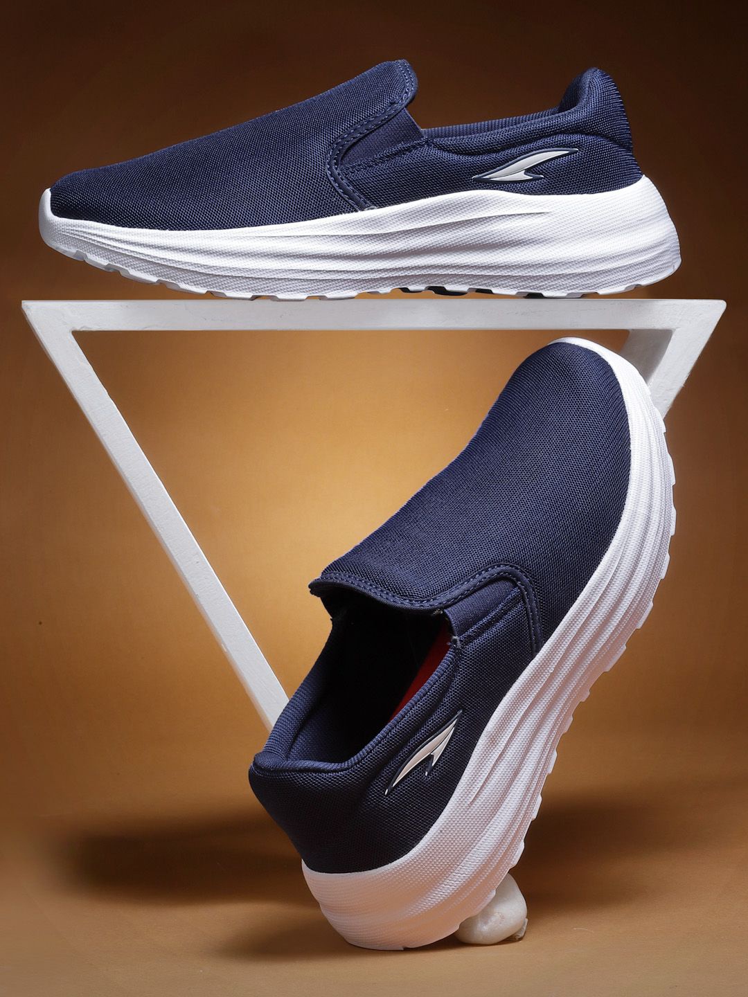 

ASIAN Men Comfort Insole Slip-On Sneakers, Navy blue