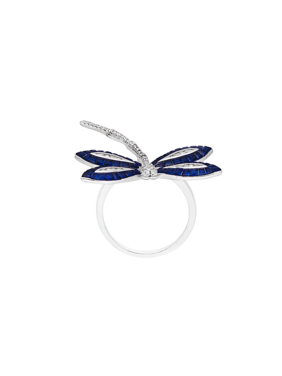 

MISS JO Rhodium Plated Cubic Zirconia Stone Studded Finger Ring, Silver