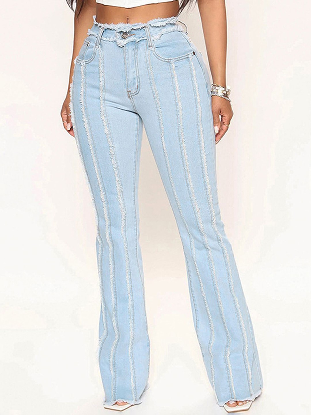 

LULU & SKY Women Bootcut High-Rise Jeans, Blue
