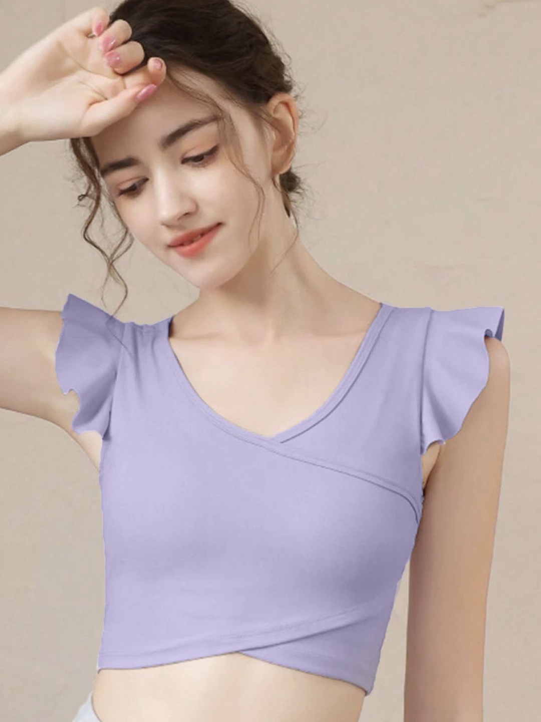 

LULU & SKY Crop Top, Purple