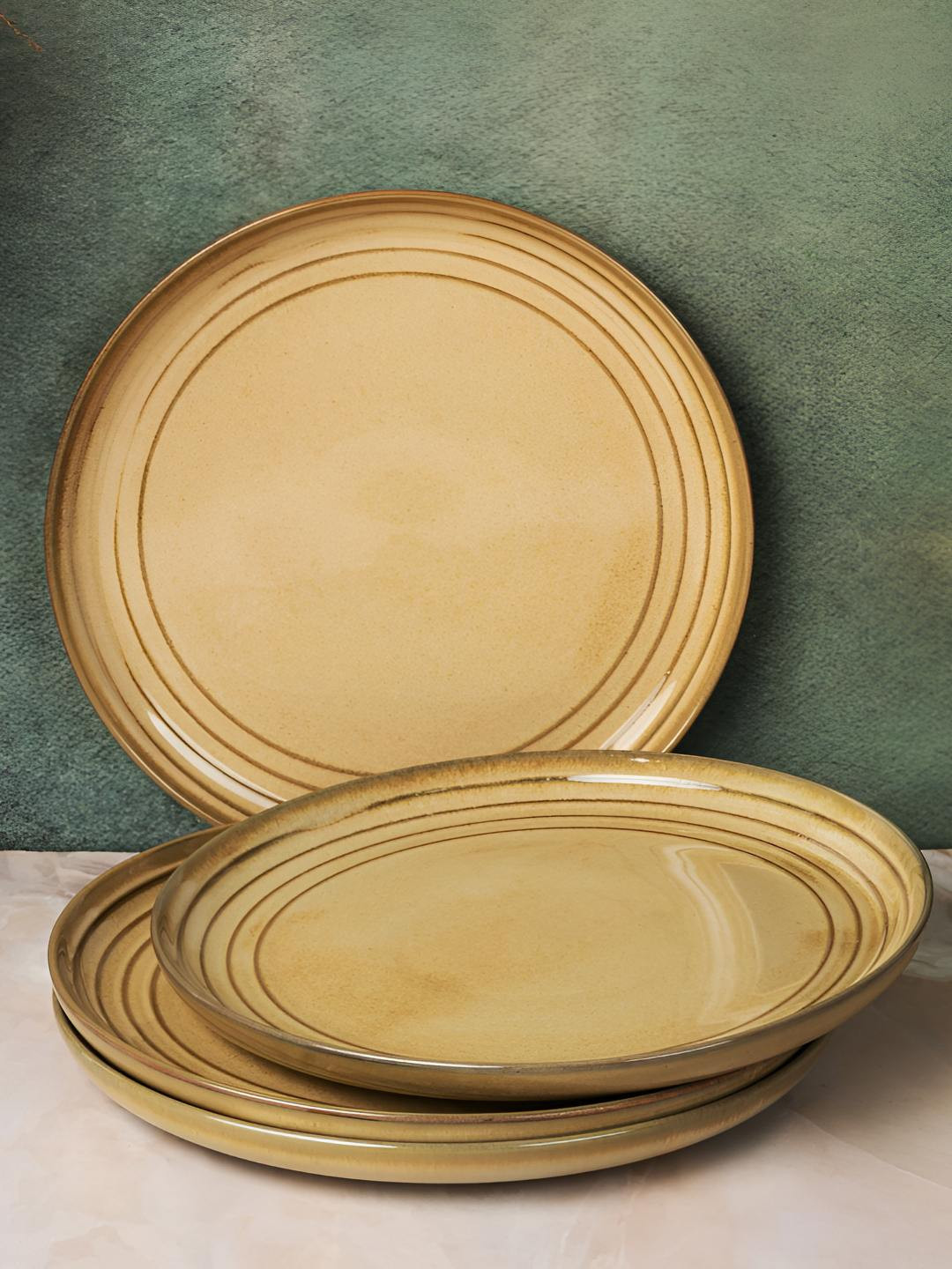 

BODHI HOUSE Set of 4 Beige Solid Porcelain Plates
