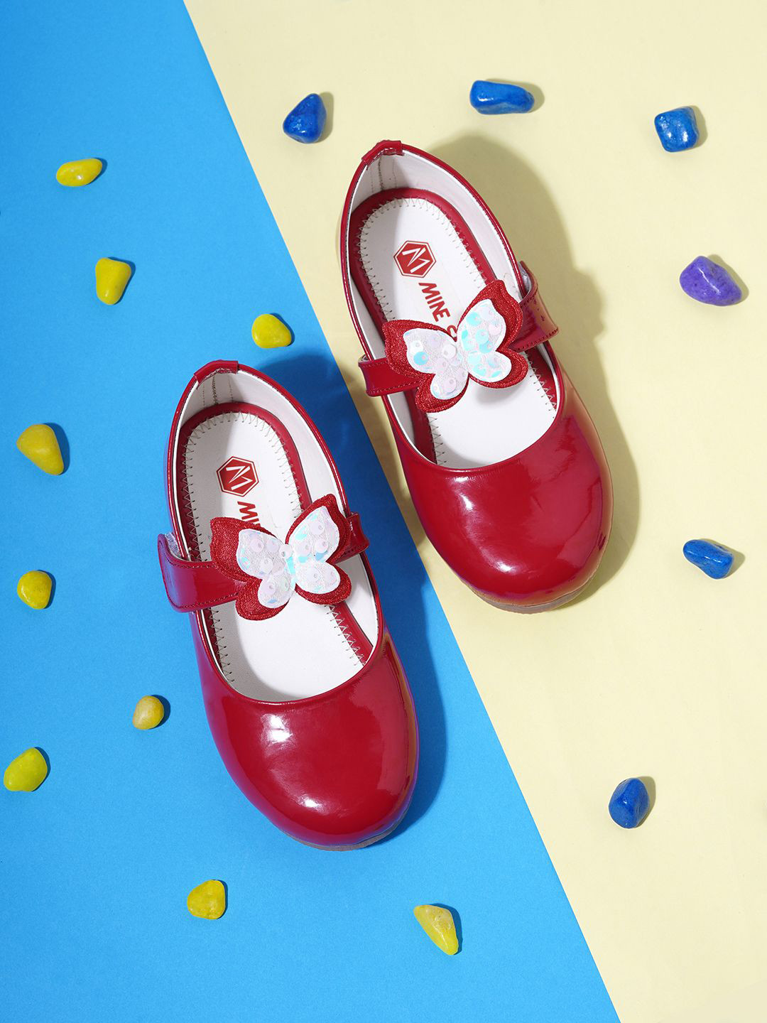 

Minesole Girls Ballerinas Flats with Bow, Red