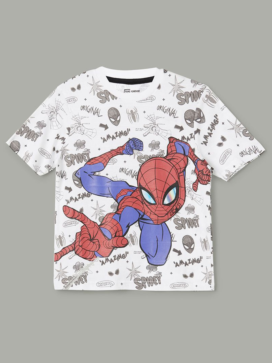 

Fame Forever by Lifestyle Boys SpiderMan T Shirt, White
