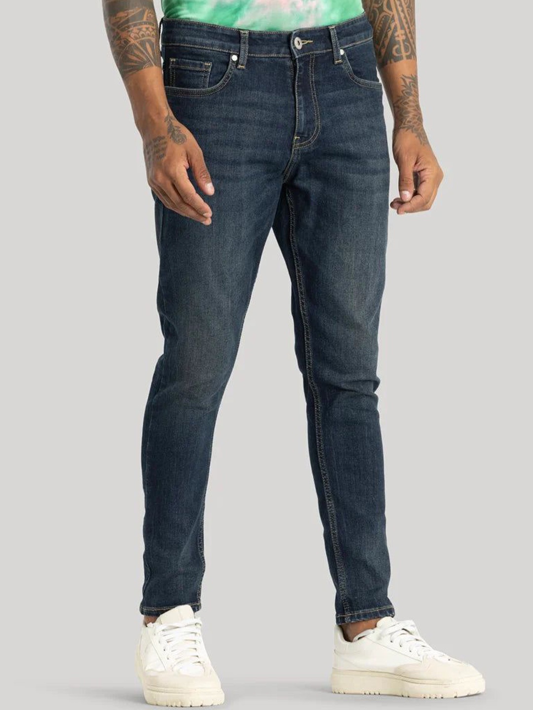 

Snitch Men Slim Fit Light Fade Jeans, Blue