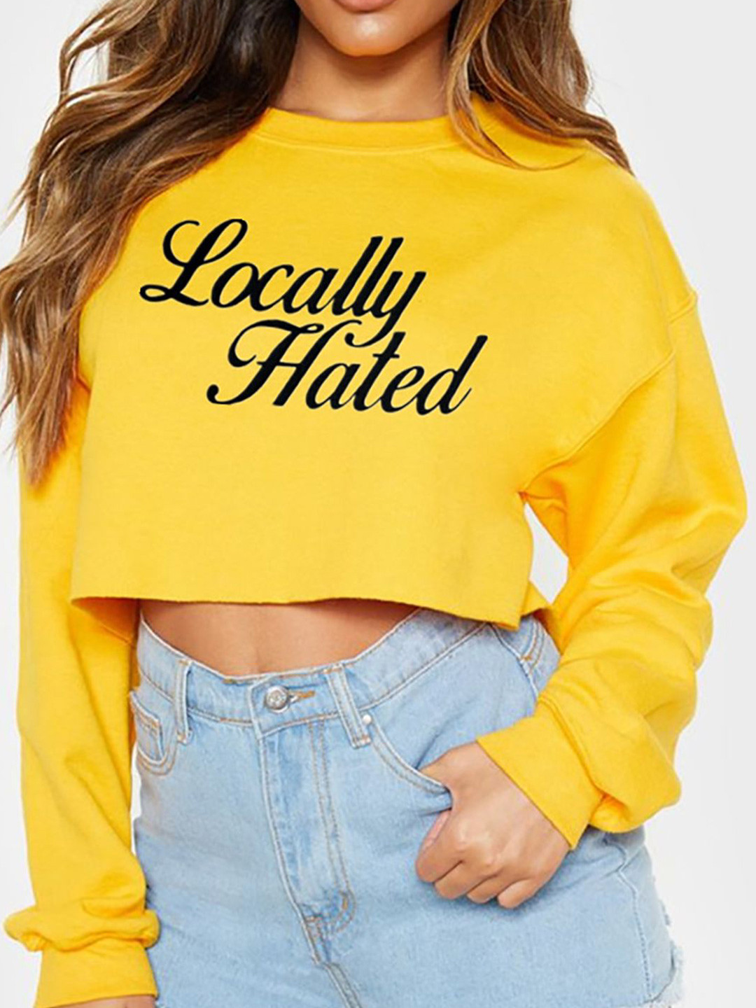 

StyleCast x Revolte Women Printed Sweatshirt, Yellow