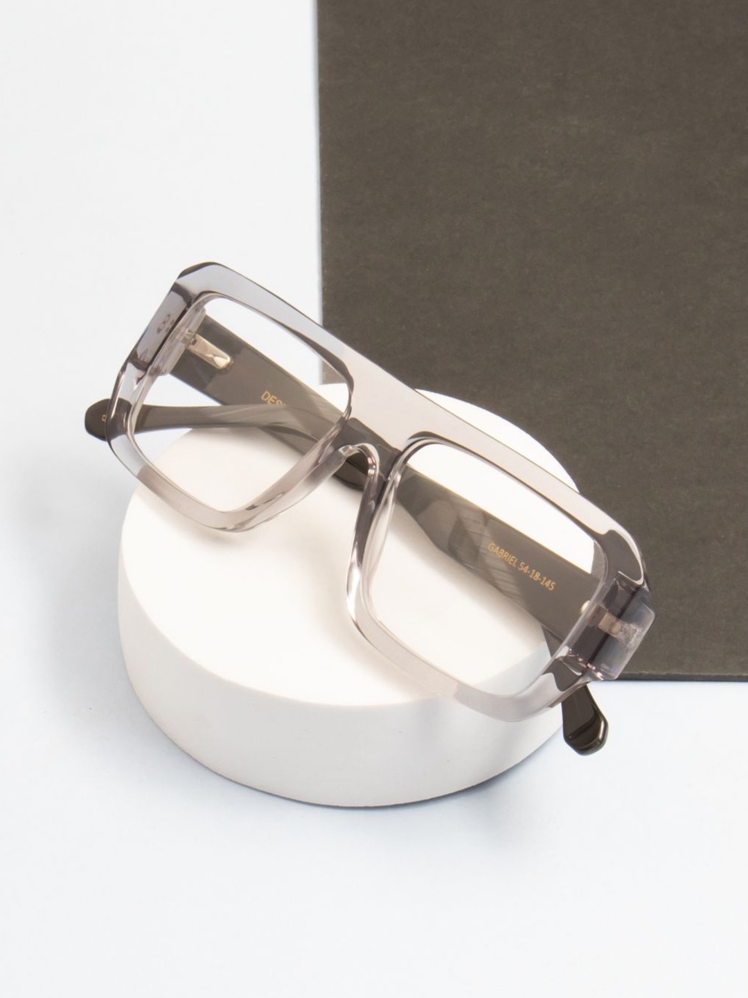

Ted Smith Unisex 100% Acetate Full Rim Aviator Frames, Grey