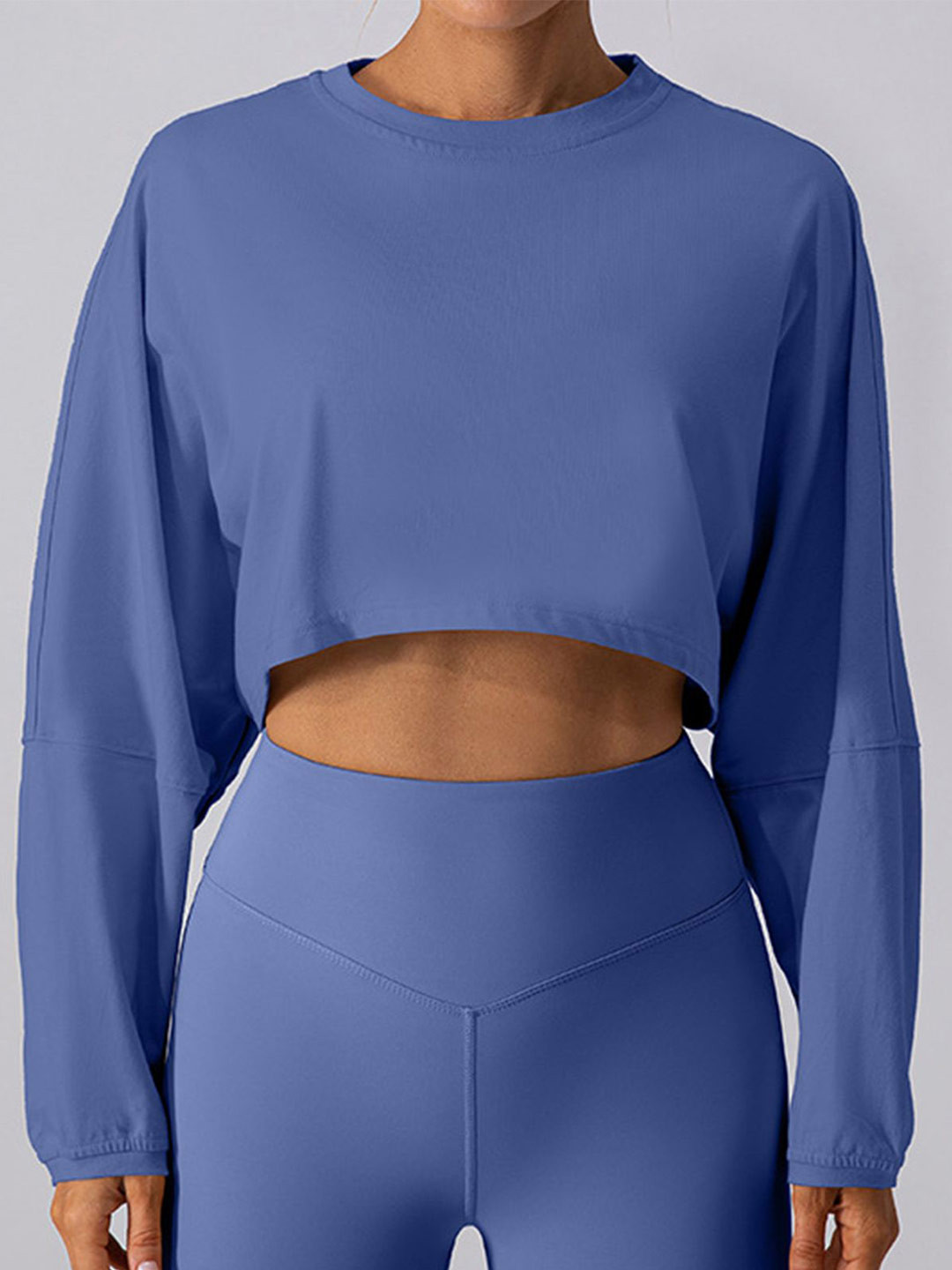 

LULU & SKY Cotton Crop Top, Blue