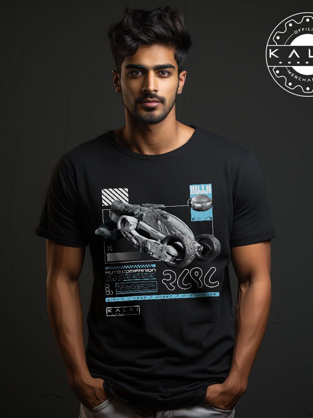 

Ascend 47 Unisex Printed Applique T-shirt, Black