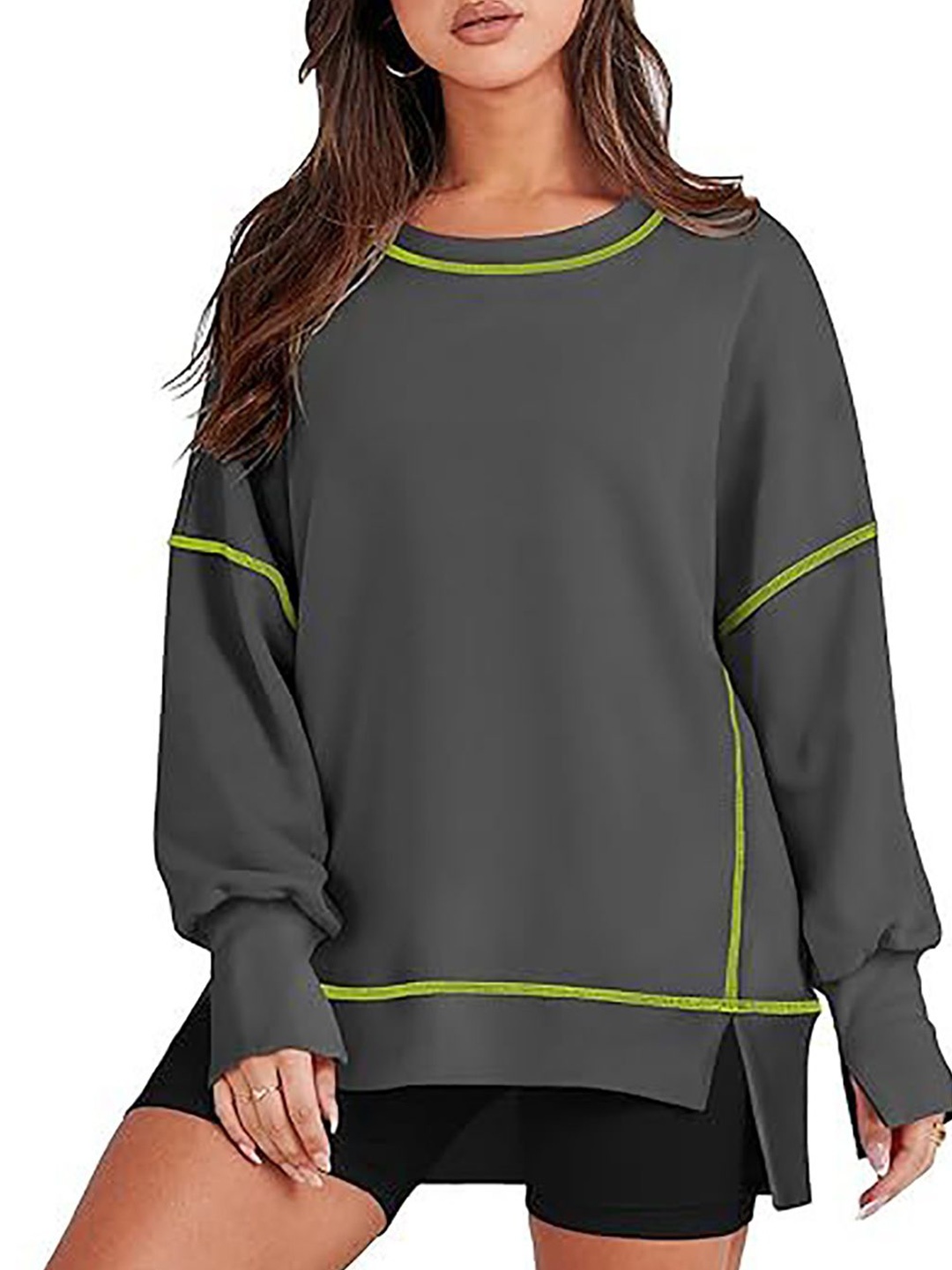 

StyleCast x Revolte Women Sweatshirt, Grey