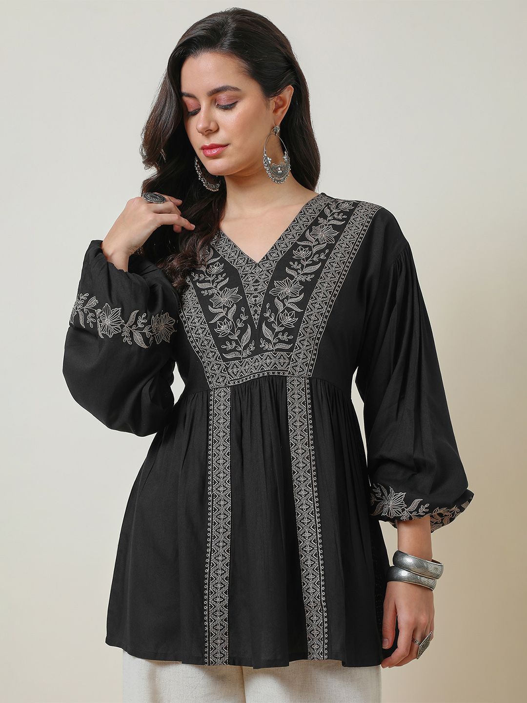 

Soch Embroidered Tunic, Black