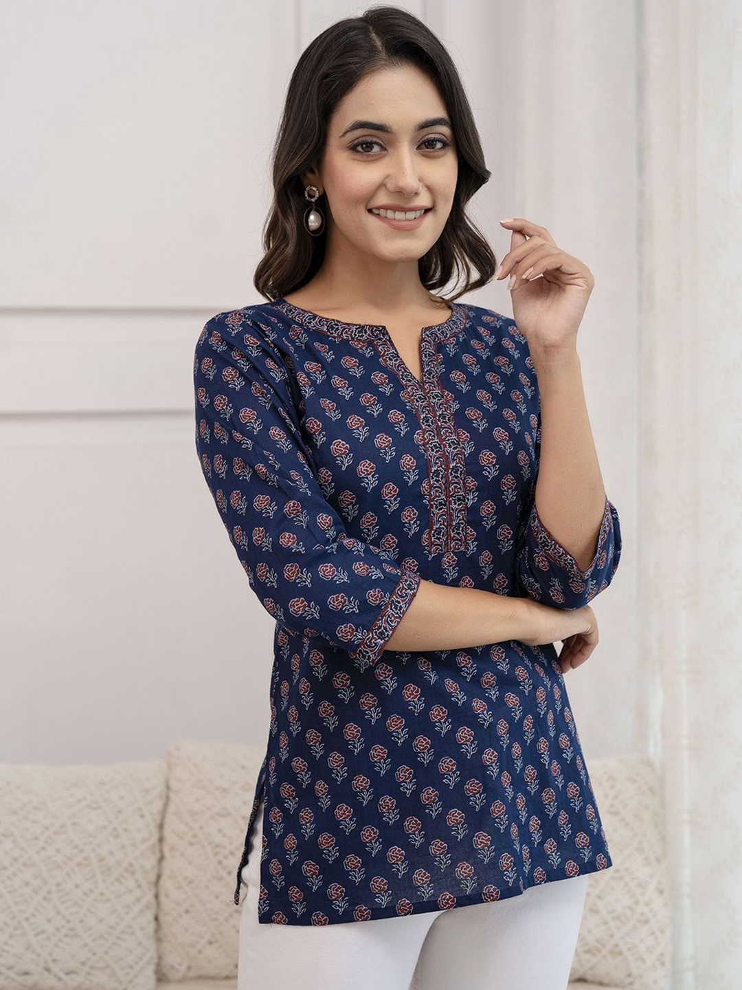 

Nayo Printed Tunic, Blue