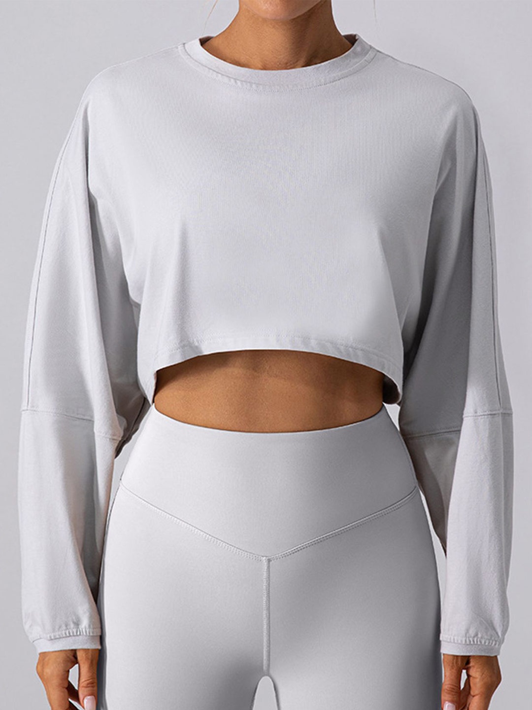 

LULU & SKY Cotton Crop Top, Silver