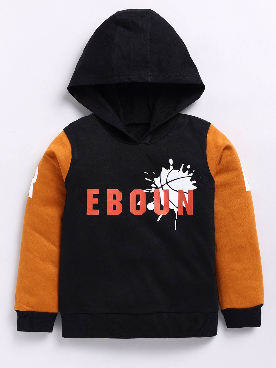 

MIMINO Boys Typography Printed Sweatshirt, Black
