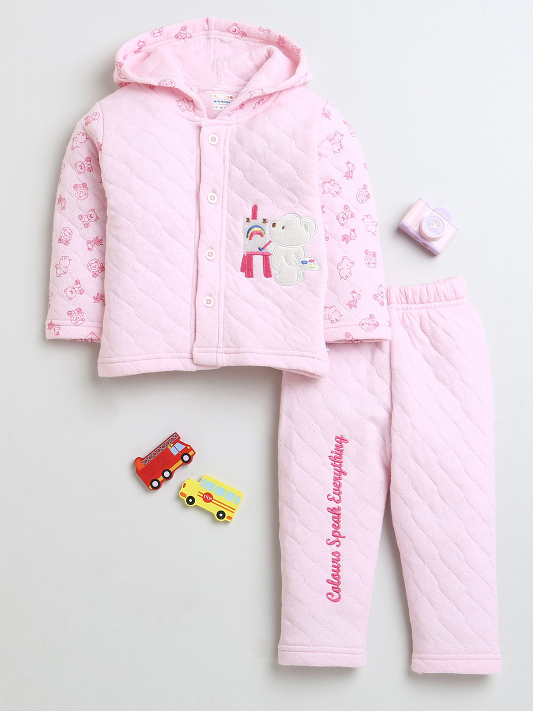 

BUMZEE Girls Top with Pyjamas, Pink