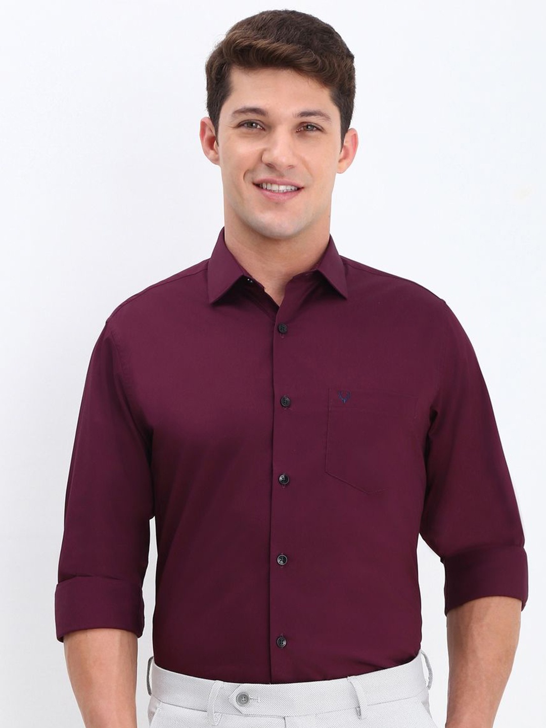 

Allen Solly Men Slim Fit Opaque Formal Shirt, Purple