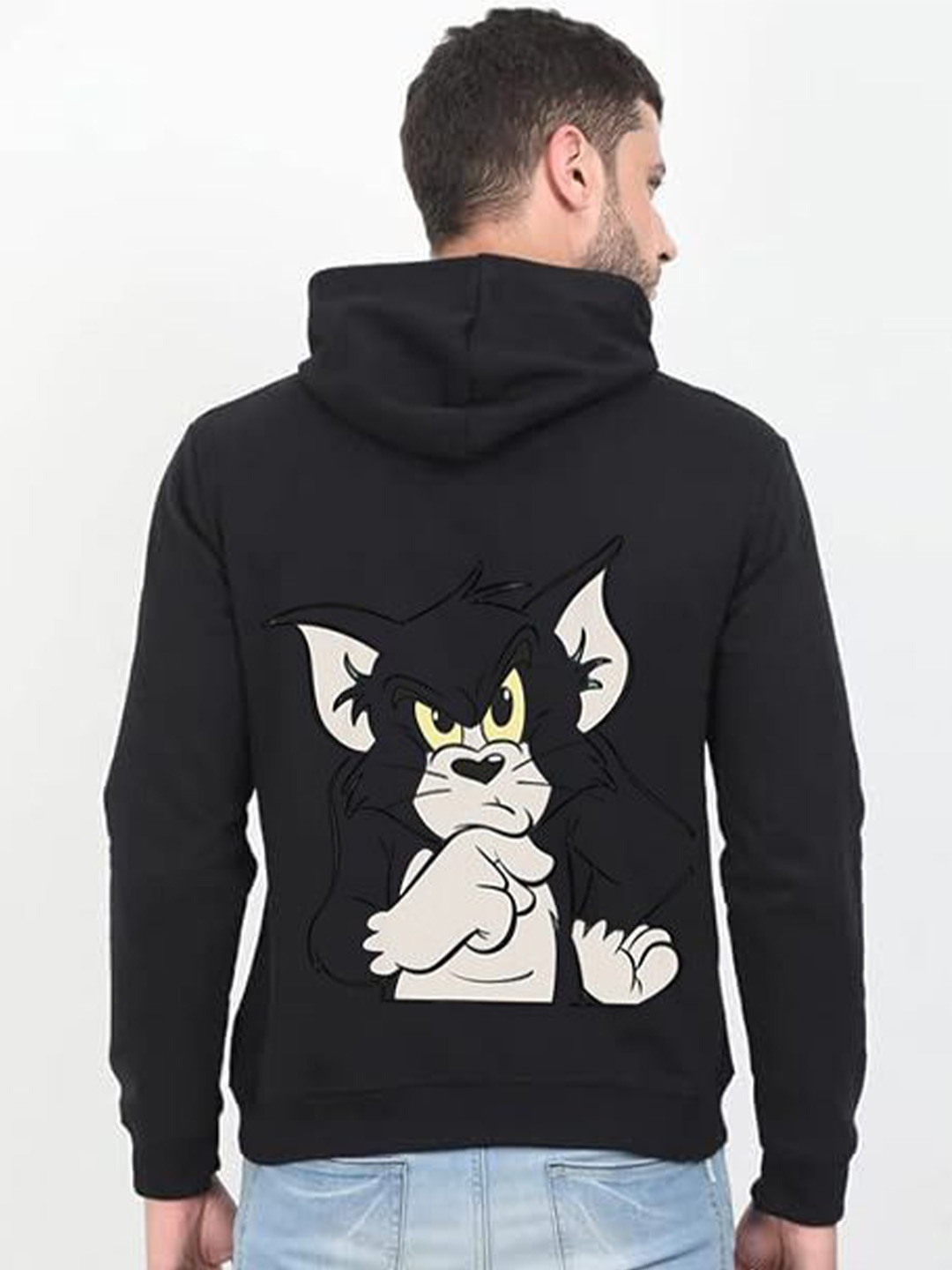 

GLITO Men Hooded Sweatshirt, Black