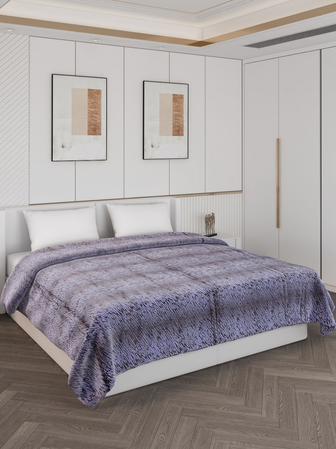 

Monte Carlo Blue & Brown Striped Heavy Winter Double Bed Blanket