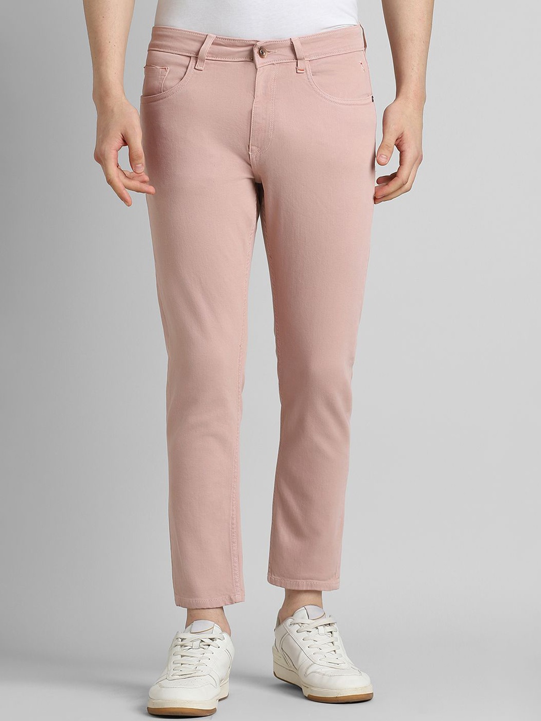 

SIMON CARTER LONDON Men Slim Fit Mid-Rise Cotton Jeans, Pink