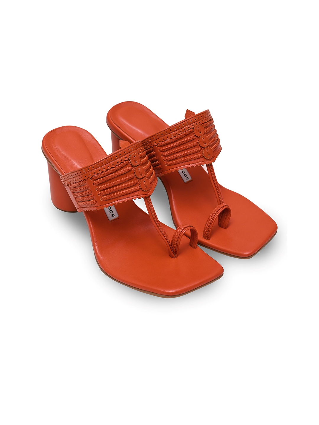 

Aprajita Toor Leather Wedge Pumps with Bows, Orange