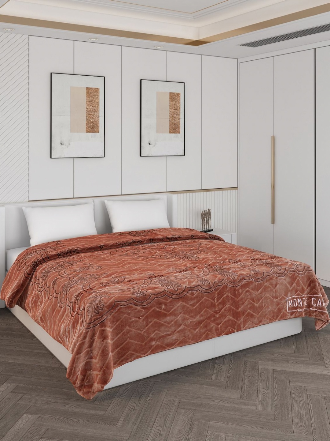 

Monte Carlo Brown & Black Floral Heavy Winter Double Bed Blanket