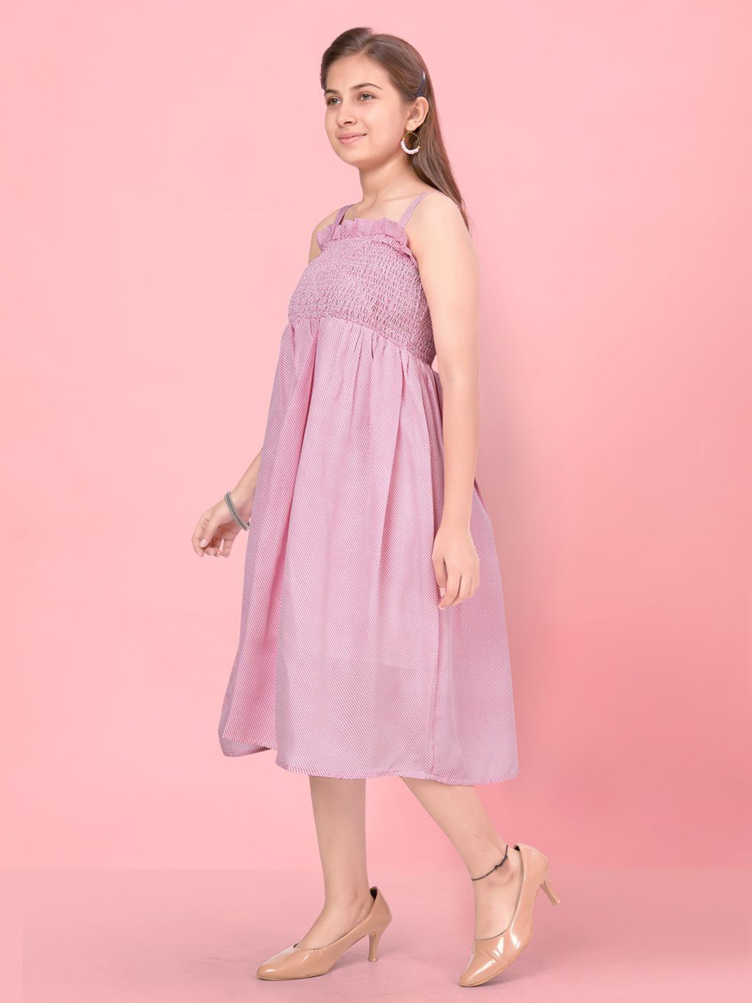 

BAESD A-Line Midi Dress, Pink