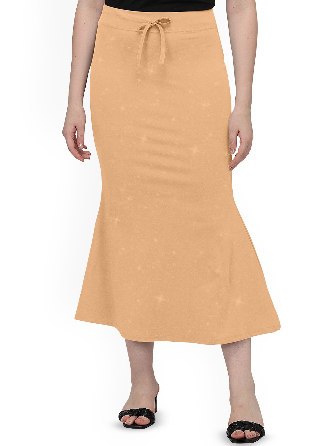 

Mehrang Textured Fishcut Stretchable Saree Shapewear, Nude