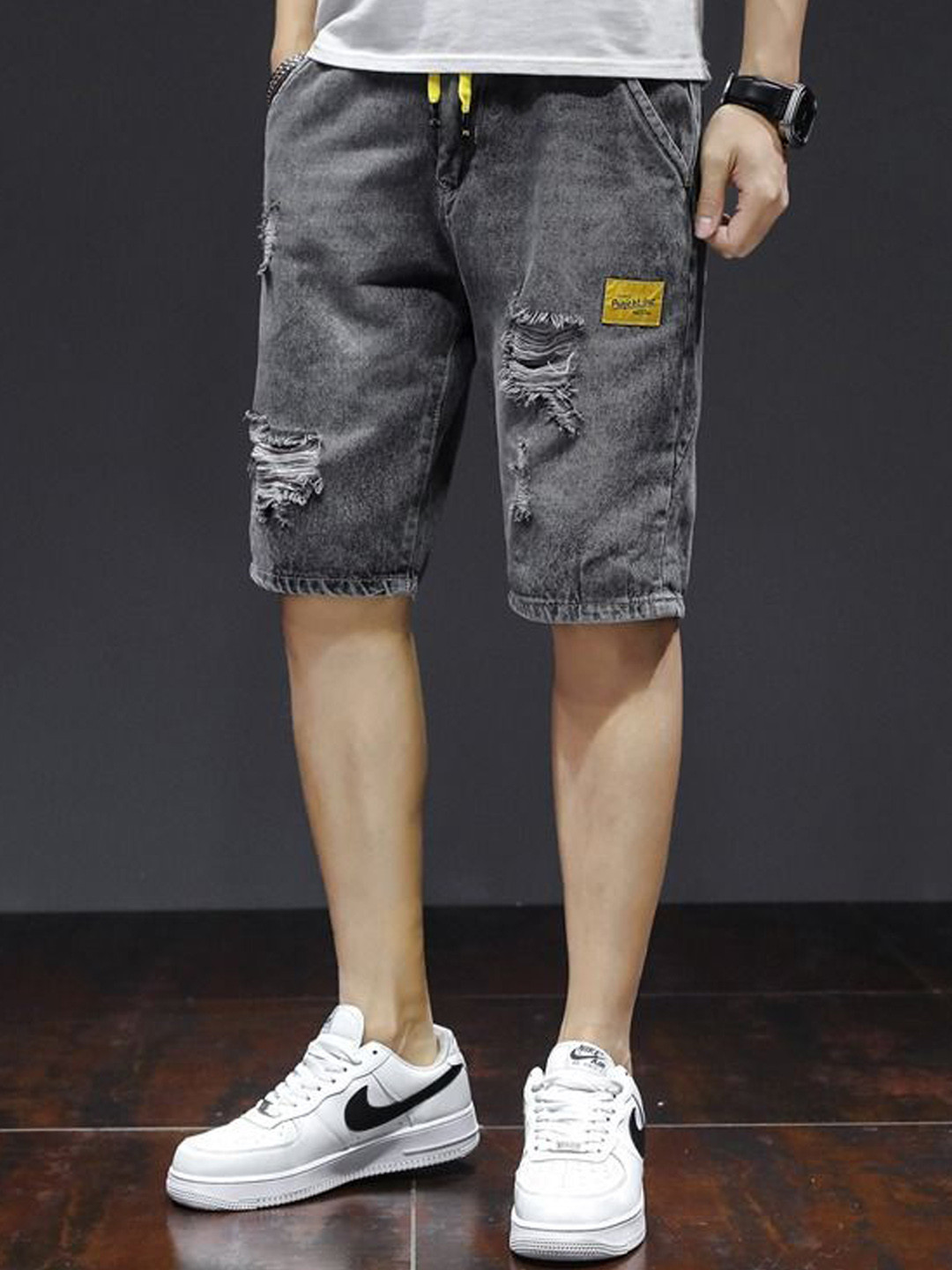 

StyleCast Men Denim Shorts, Black