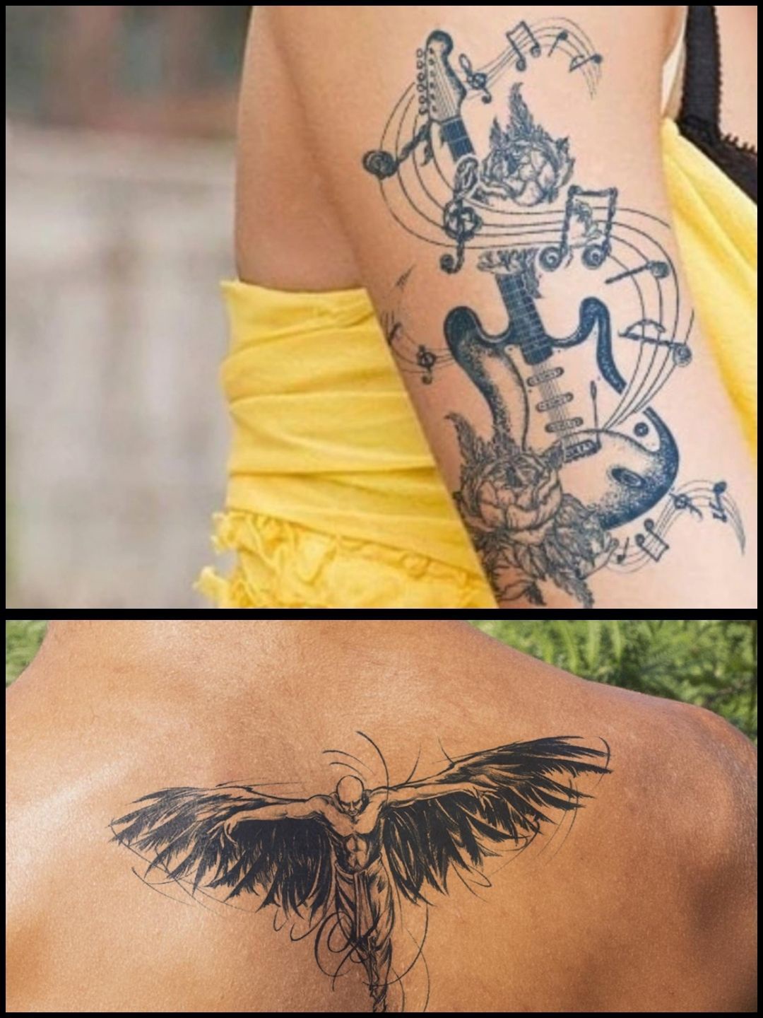 

LICK Matte Finish Realistic Semi Temporary Body Tattoo Combo, Blue